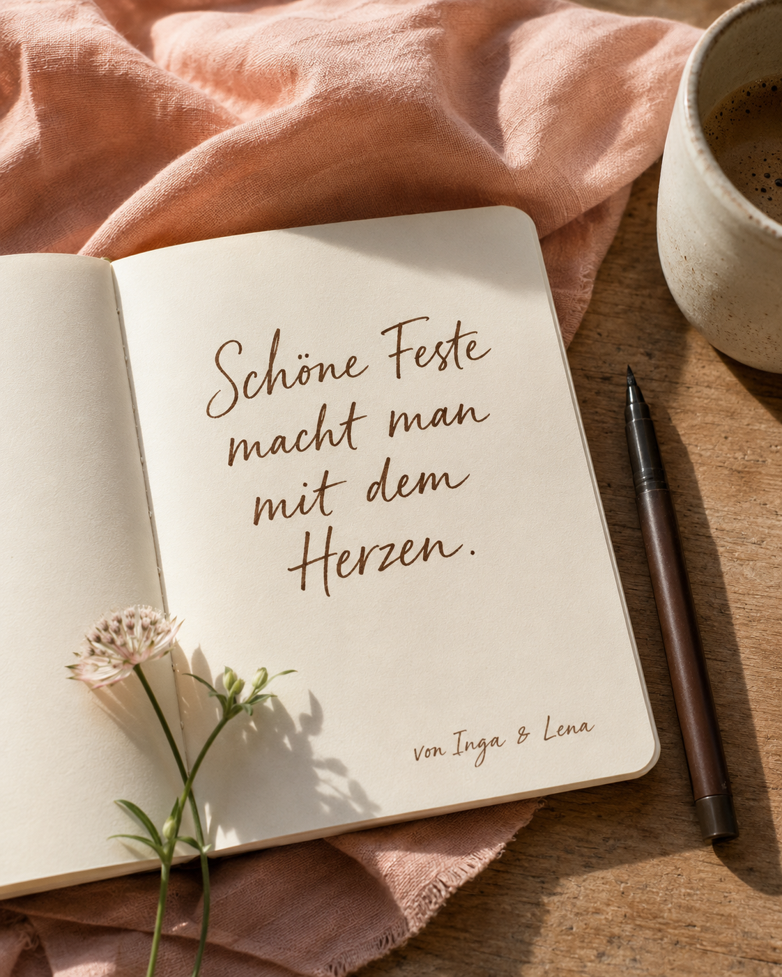 Notizbuch: Schöne Feste macht man mit dem Herzen — von Inga & Lena